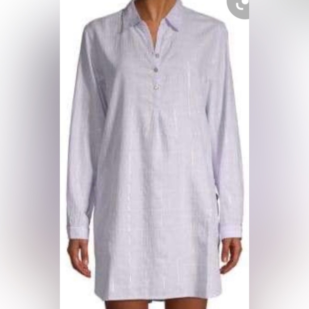 NWT UGG Lavender/Metallic Gabri Plaid Sleep Shirt - Picture 1 of 9